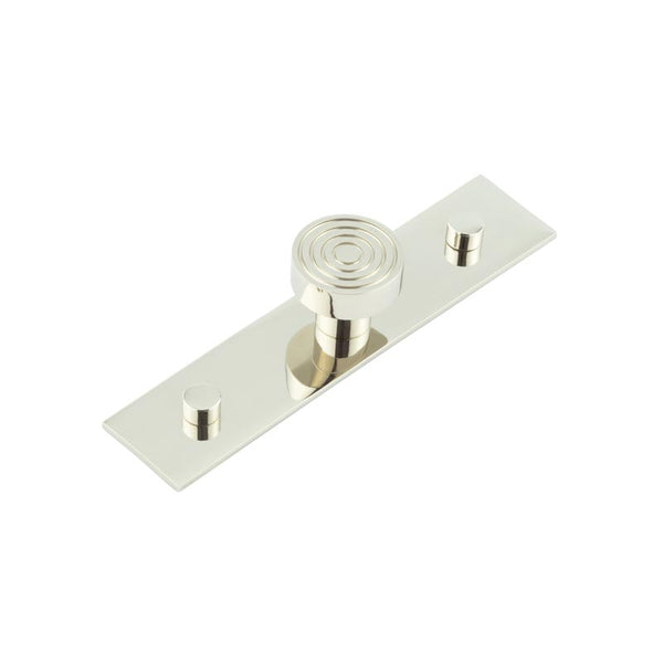 Hoxton - Murray Cupboard Knobs 30mm Plain Backplate - Polished Nickel - HOX-1130PN-5090PN - Choice Handles