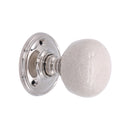 Spira Brass - Crackled Porcelain Mortice Door Knob  - Polished Nickel - SB2117PN - Choice Handles