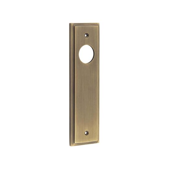 Burlington - Lever Handle Backplate Latch - Antique Brass - BUR450AB - Choice Handles