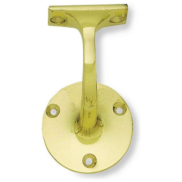 Jedo - 75mm Light handrail bracket - Polished Brass - JV85LPB - Choice Handles