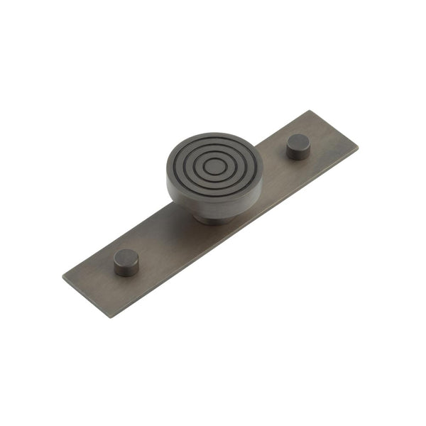 Hoxton - Murray Cupboard Knobs 40mm Plain Backplate - Dark Bronze - HOX-1140DB-5090DB - Choice Handles