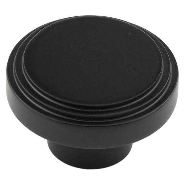 Hoxton - Cropley Cupboard Knobs 40mm - Matt Black - HOX1040MB - Choice Handles