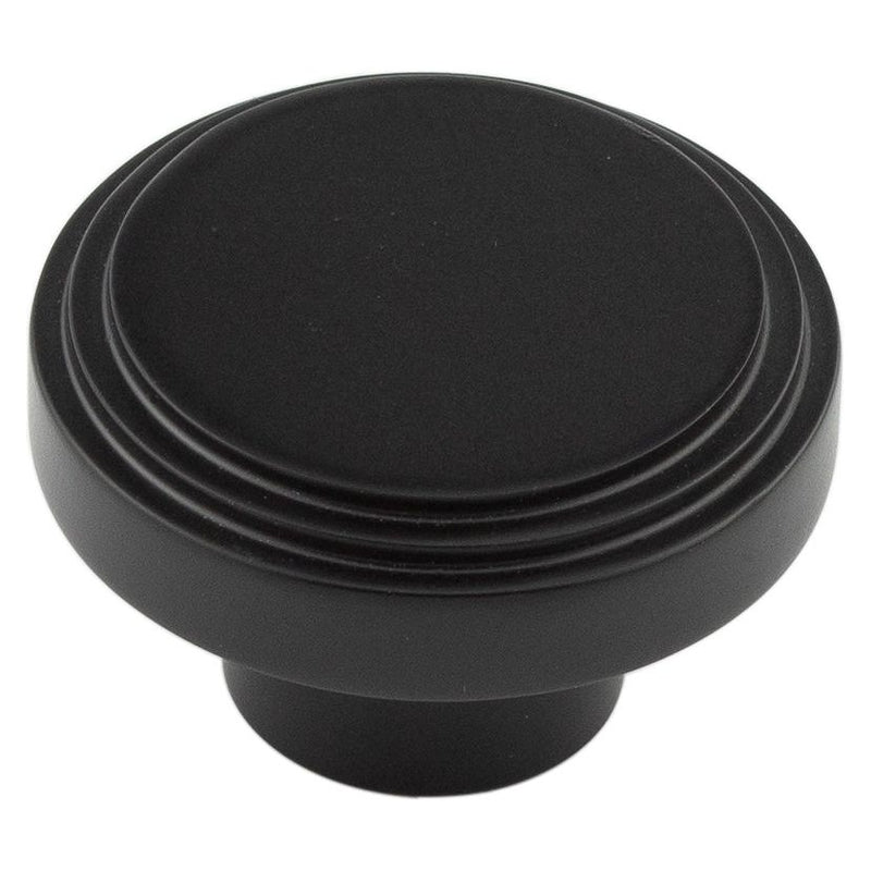 Hoxton - Cropley Cupboard Knobs 40mm - Matt Black - HOX1040MB - Choice Handles