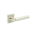 Burlington - Richmond Door Handles On Square Stepped  - Satin Nickel - BUR45KIT319 - Choice Handles