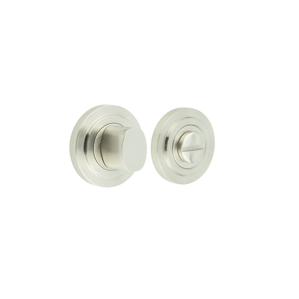 Burlington - Turns & Releases Inner 3 Stepped Rose - Satin Nickel - BUR-81SN-52SN - Choice Handles