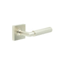 Burlington - Piccadilly Door Handle on Square Plain Rose  - Satin Nickel - BUR40KIT318 - Choice Handles