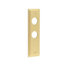 Burlington - Lever Handle Backplate Din Bathroom  - Satin Brass - BUR456SB - Choice Handles