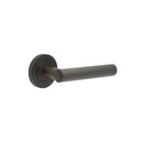 Burlington - Richmond Door Handles On Knurled Rose  - Dark Bronze - BUR45KIT83 - Choice Handles