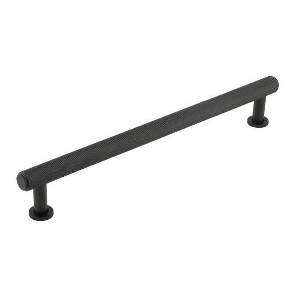 Burlington Piccadilly Knurled Cabinet Handles 224mm  - Black - BUR412MB - Choice Handles