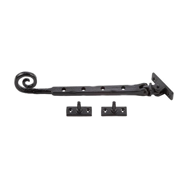 Valley Forge - Valley Forge Curly Tail Casement Stays 245x15x6mm - Black - VFB20B - Choice Handles