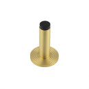 Burlington - Plain Wall Mounted Door Stops Reeded Rose - Satin Brass - BUR-970SB-974SB - Choice Handles