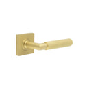 Burlington - Piccadilly Door Handle on Square Plain Rose  - Satin Brass - BUR40KIT240 - Choice Handles