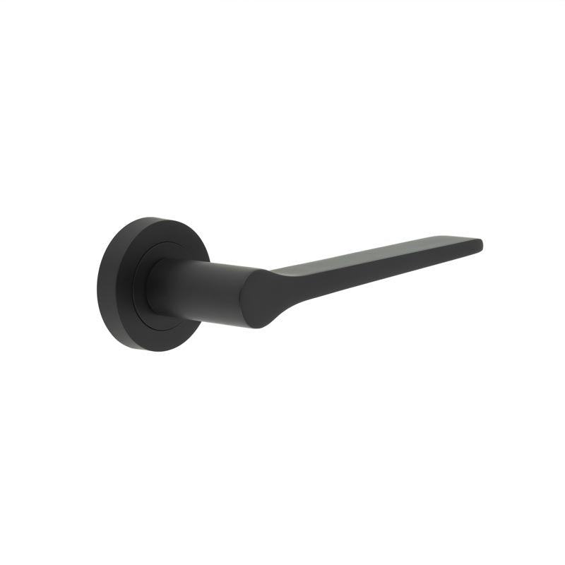 Jedo - Geo Lever On Rose Door Handle - Matt Black - JV851MB - Choice Handles