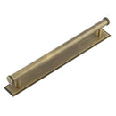 Hoxton Wenlock Cabinet Handles 224mm Ctrs Stepped Backplate - Antique Brass - HOX-160AB-6060AB - Choice Handles
