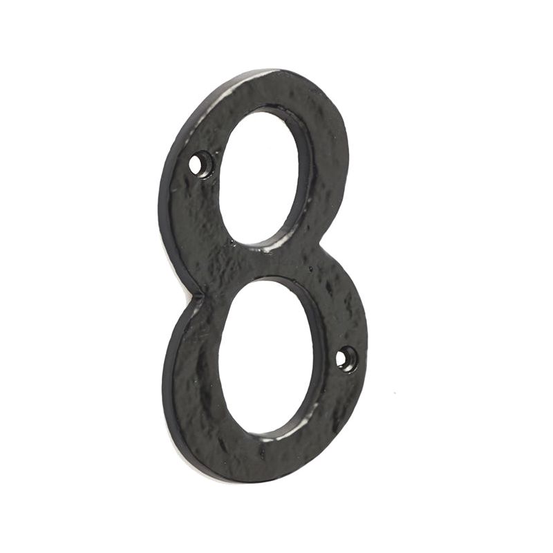 Frelan - Antique Door Numerals No. 8 - Black - JAB15-8 - Choice Handles
