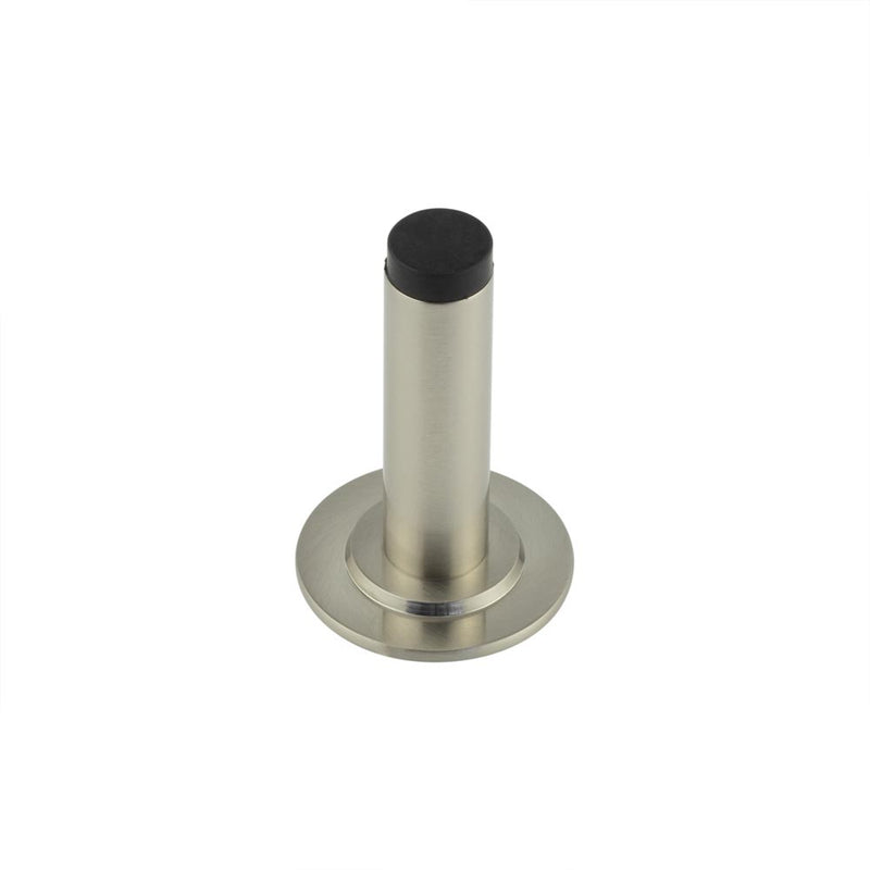 Burlington - Plain Wall Mounted Door Stops Stepped Rose - Satin Nickel - BUR-970SN-973SN - Choice Handles