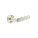 Burlington - Kensington Door Handles On Chamfered Rose  - Satin Nickel - BUR25KIT314 - Choice Handles