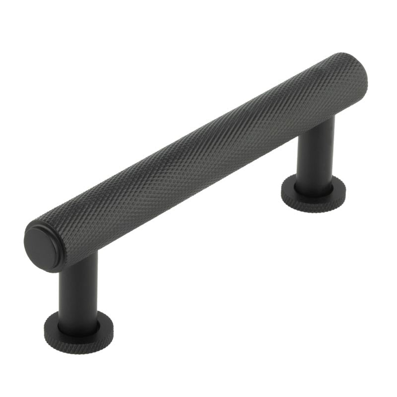 Burlington Piccadilly Knurled Cabinet Handles 96mm - Black - BUR410MB - Choice Handles