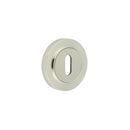 Burlington - Standard Keyway Escutcheons Plain Rose - Satin Nickel - BUR-60SN-71SN - Choice Handles