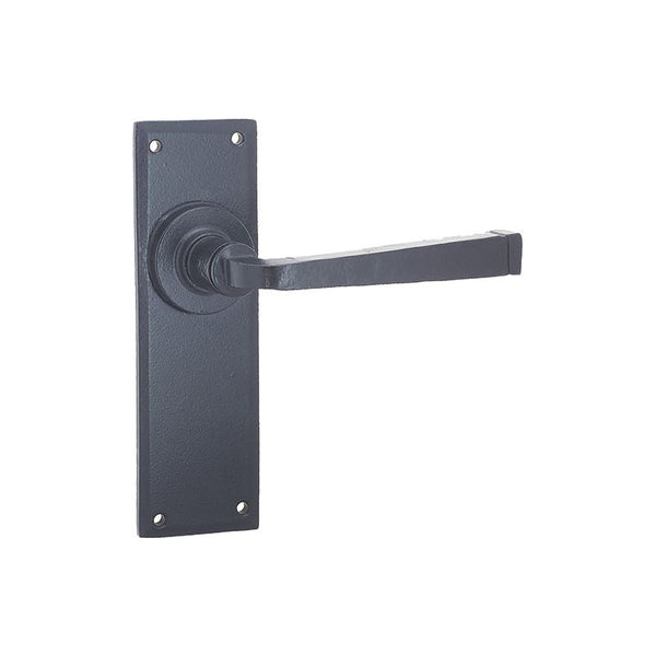Valley Forge - Valley Forge Door Handle on Latchplate - Black - VFB101 - Choice Handles