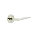 Burlington - Mayfair Door Handle on Knurled Rose  - Polished Nickel - BUR10KIT161 - Choice Handles