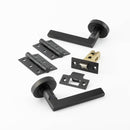 Frelan - Nero Door Pack including Handles, Hinges and Latch - Matt Black - JMB600PK - Choice Handles