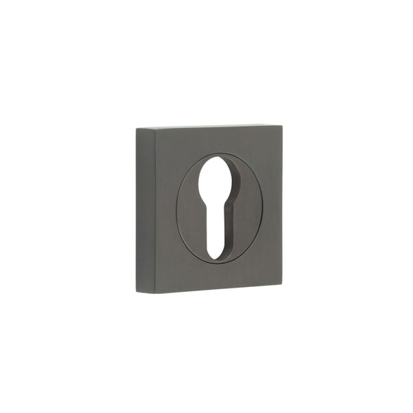 Burlington - Euro Profile Escutcheons Square Plain Rose - Dark Bronze - BUR-61DB-171DB - Choice Handles