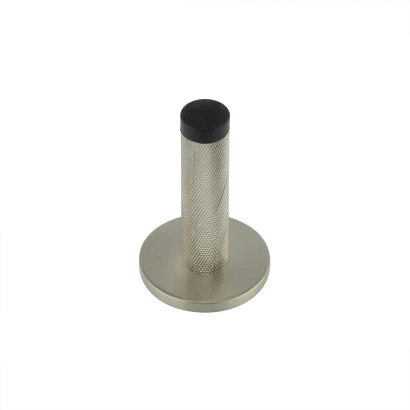 Burlington - Knurled Wall Mounted Doorstops Plain Rose - Satin Nickel - BUR-968SN-971SN - Choice Handles