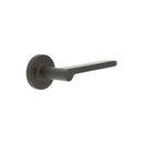 Burlington - Fitzrovia Door Handles On Knurled Rose  - Dark Bronze - BUR15KIT83 - Choice Handles