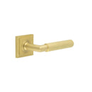 Burlington - Piccadilly Door Handle on Square Stepped Rose  - Satin Brass - BUR40KIT241 - Choice Handles