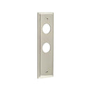Burlington - Lever Handle Backplate Din Bathroom  - Satin Nickel - BUR456SN - Choice Handles