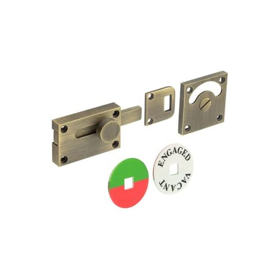Burlington - Indicator Lock Antique - Antique Brass - BUR2552AB - Choice Handles