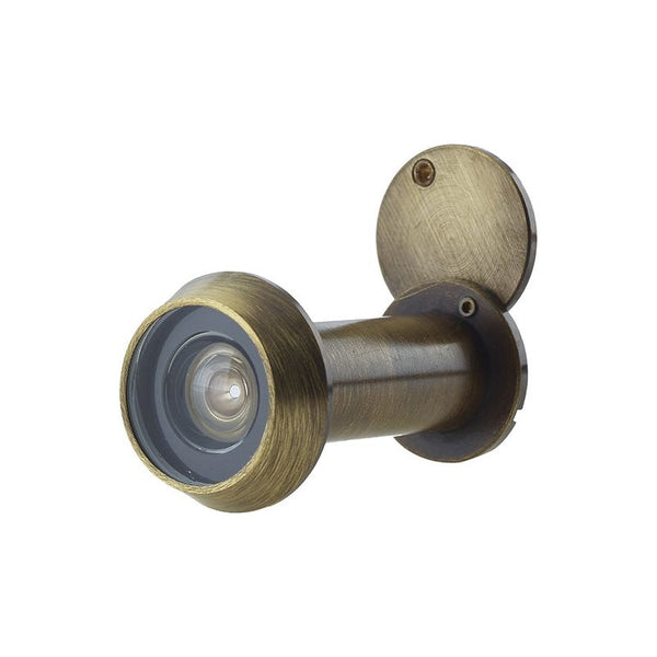 Jedo - 180 Degree Door Viewers to Fit 35-55mm Doors FD30/60 C/W Intumescent - Antique Brass - JV944AB - Choice Handles