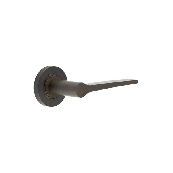 Burlington - Knightsbridge Door Handle on Plain Rose - Dark Bronze - BUR20KIT79 - Choice Handles