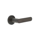 Burlington - Kensington Door Handles On Reeded Rose  - Dark Bronze - BUR25KIT82 - Choice Handles