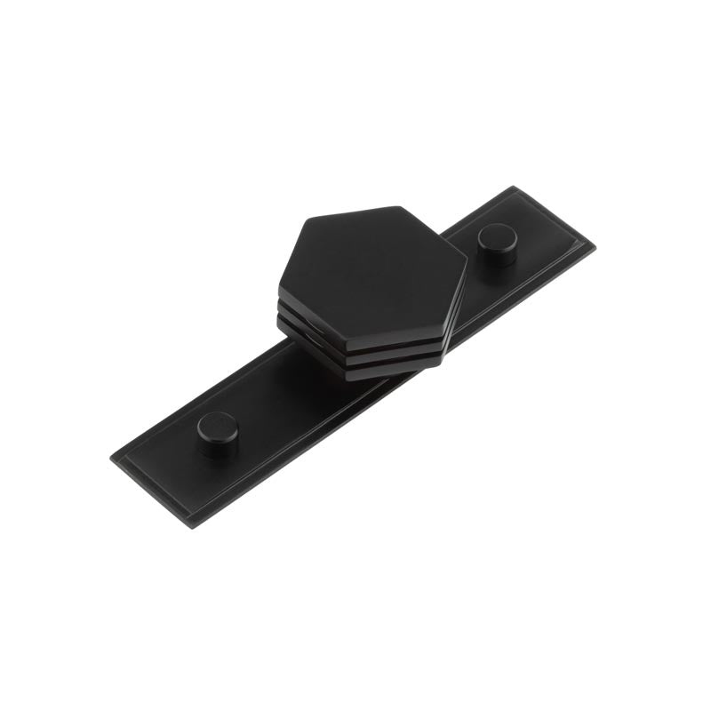 Hoxton - Nile Cupboard Knobs 40mm Stepped - Matt Black - HOX-340MB-6090MB - Choice Handles
