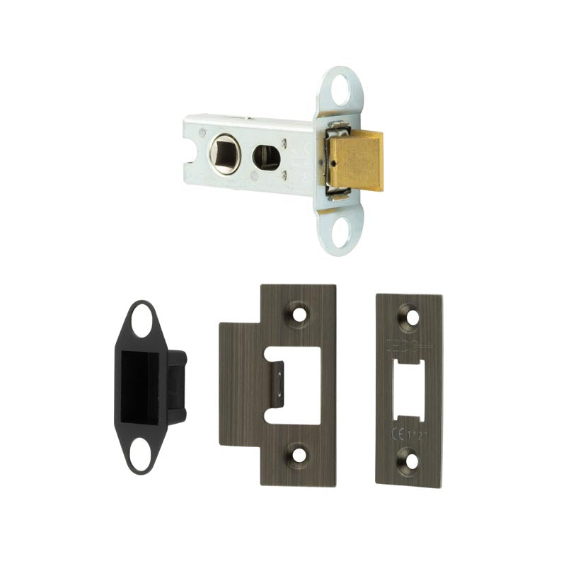 Frelan - Jedo Heavy Duty Tubular Latches - 45 Degree Short Travel - Antique Brass - JL-HDT64AB - Choice Handles