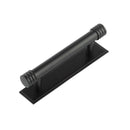 Hoxton Sturt Cabinet Handles 96mm Ctrs Stepped Backplate   - Matt Black - HOX-450MB-6050MB - Choice Handles