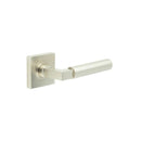 Burlington - Westminster Door Handles On Square Plain Rose - Satin Nickel - BUR30KIT318 - Choice Handles