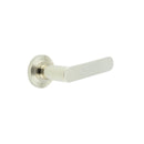 Burlington - Kensington Door Handles On Reeded Rose  - Polished Nickel - BUR25KIT160 - Choice Handles
