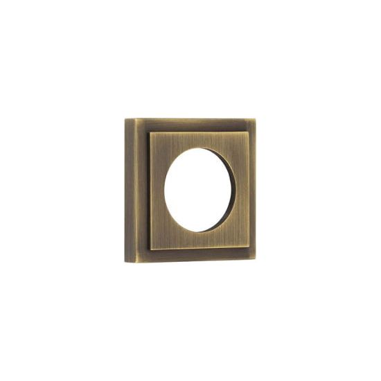 Burlington - Square Stepped Outer Rose - Antique Brass - BUR152AB - Choice Handles