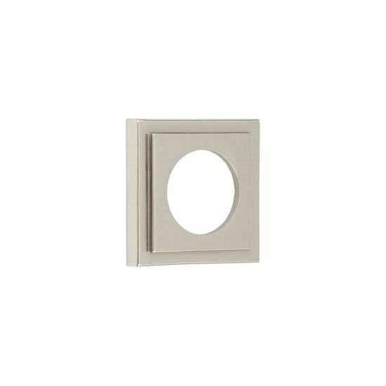 Burlington - Square Stepped Outer Rose - Satin Nickel - BUR152SN - Choice Handles