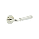 Burlington - Highgate Door Handles On Plain Rose  - Polished Nickel - BUR35KIT157 - Choice Handles