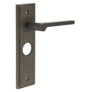 Burlington - Fitzrovia Lever Handle On Bathroom Backplate  - Dark Bronze - BUR15KIT88 - Choice Handles