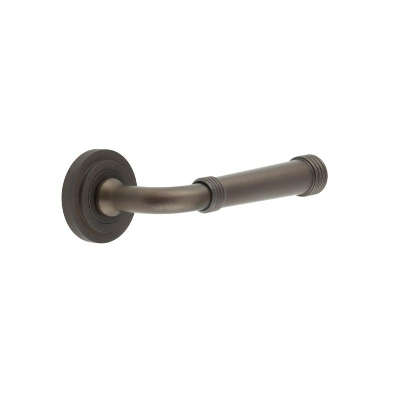 Burlington - Highgate Door Handles On Stepped Rose  - Dark Bronze - BUR35KIT81 - Choice Handles