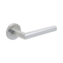 Burlington - Julian Door Handle on Rose Grade 201  - Satin Stainless Steel - JSS204 - Choice Handles