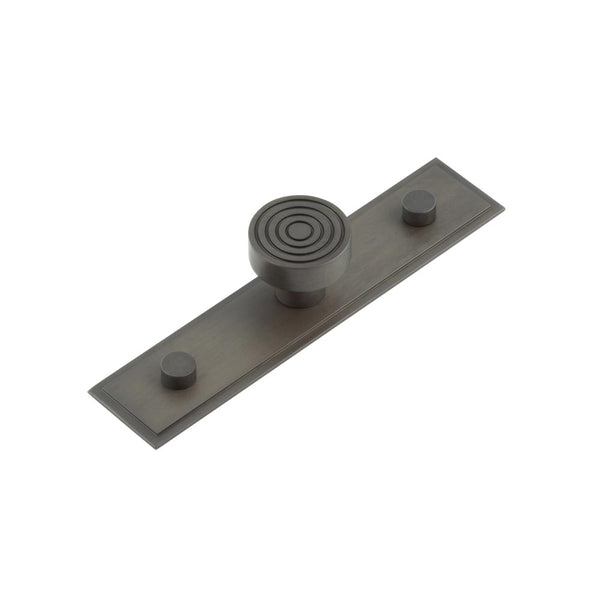 Hoxton - Murray Cupboard Knobs 30mm Stepped Backplate - Dark Bronze - HOX-1130DB-6090DB - Choice Handles