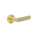 Burlington - Kensington Door Handles On Stepped Rose  - Satin Brass - BUR25KIT237 - Choice Handles