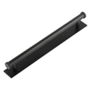 Hoxton Thaxted Cabinet Handles 224mm Ctrs Plain Backplate   - Matt Black - HOX-260MB-5060MB - Choice Handles