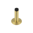 Burlington - Plain Wall Mounted Door Stops Chamfered Rose - Satin Brass - BUR-970SB-972SB - Choice Handles